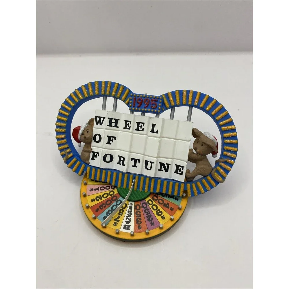 Vtg Hallmark Wheel of Fortune Christmas Ornament w Box Keepsake 1995 New Boxed